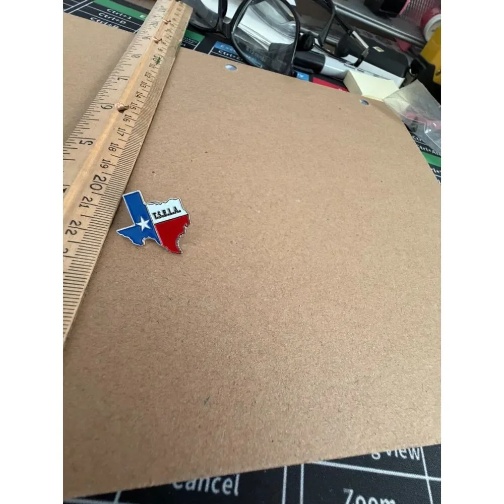 Texas Flag Map lapel pin with 